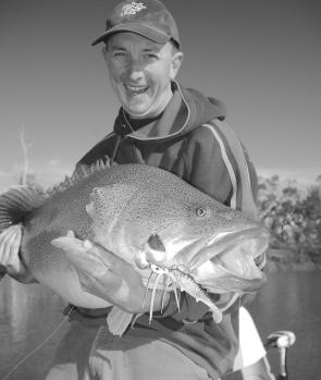 Shane Atze used a Bozo-rigged Bassman to tempt this cod.